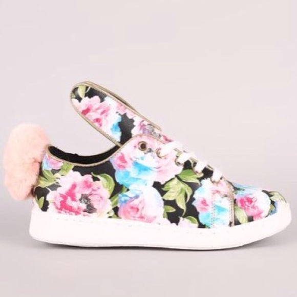 Shoes - Women’s floral bunny sneakers